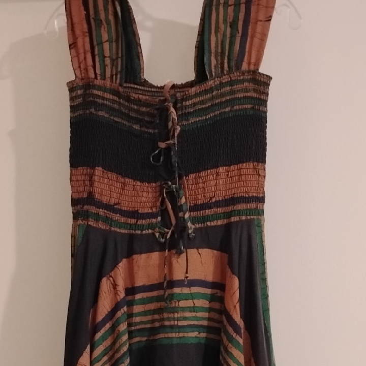 1970s Handmade Batiksundress Sz Small Fairy Garden Sundress